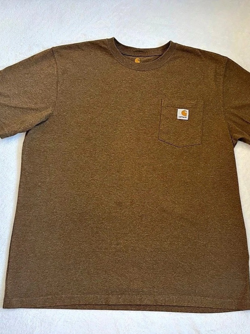 Carhartt K87 Loose Fit Heavyweight Short-Sleeve Pocket T-Shirt Brown Large